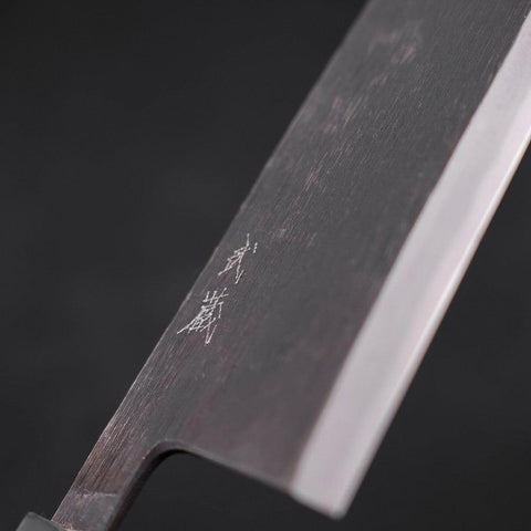 Deba Blue Steel #2 Kurouchi Manche en Buffle et Ébène 270mm - Epais-[Musashi]-[Couteaux de cuisine japonais]