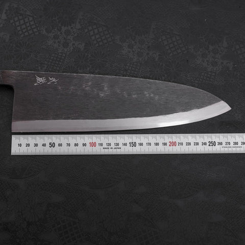 Deba Blue Steel #2 Kurouchi Manche en Buffle et Ébène 270mm - Epais-[Musashi]-[Couteaux de cuisine japonais]