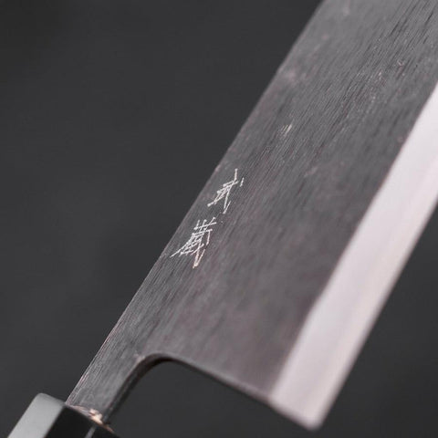 Deba Blue Steel #2 Kurouchi Manche en Buffle et Ébène 270mm - Fin-[Musashi]-[Couteaux de cuisine japonais]