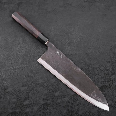 Deba Blue Steel #2 Kurouchi Manche en Buffle et Ébène 270mm - Fin-[Musashi]-[Couteaux de cuisine japonais]