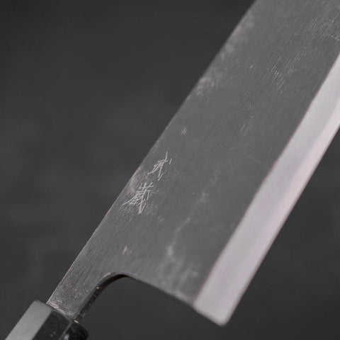 Deba Blue Steel #2 Kurouchi Manche en Buffle et Ébène 300mm - Epais-[Musashi]-[Couteaux de cuisine japonais]