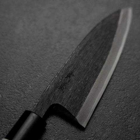 Deba Blue Steel #2 Kurouchi Manche en Magnolia 120mm-[Musashi]-[Couteaux de cuisine japonais]