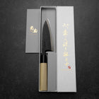 Deba Blue Steel #2 Kurouchi Manche en Magnolia 120mm-[Musashi]-[Couteaux de cuisine japonais]