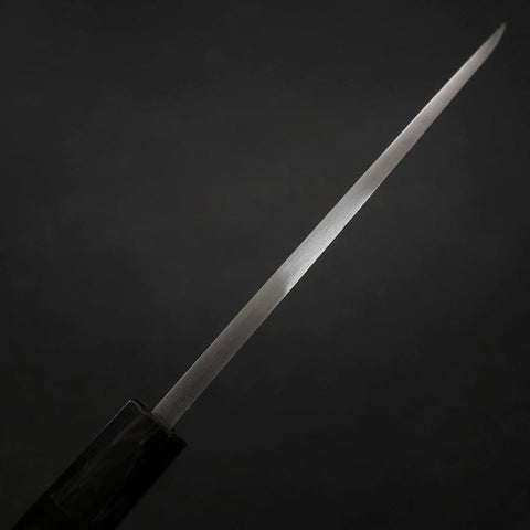 Deba Blue Steel #2 Suminagashi Manche en Buffle et Ébène 150mm-[Musashi]-[Couteaux de cuisine japonais]
