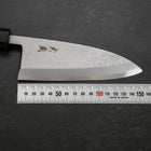 Deba Blue Steel #2 Suminagashi Manche en Buffle et Ébène 150mm-[Musashi]-[Couteaux de cuisine japonais]
