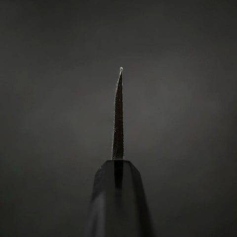 Deba Blue Steel #2 Suminagashi Manche en Buffle et Ébène 165mm-[Musashi]-[Couteaux de cuisine japonais]