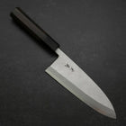 Deba Blue Steel #2 Suminagashi Manche en Buffle et Ébène 180mm-[Musashi]-[Couteaux de cuisine japonais]