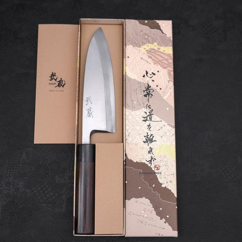 Deba Blue steel #2 Damas Manche en Bois de Rose 180mm-[Musashi]-[Couteaux de cuisine japonais]