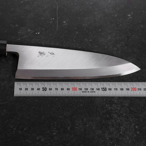 Deba Blue Steel #2 Kasumi Manche en Buffle et Magnolia 210mm-[Musashi]-[Couteaux de cuisine japonais]
