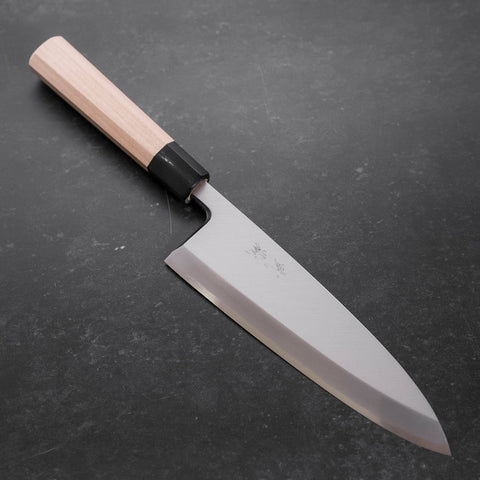 Deba Blue Steel #2 Kasumi Manche en Buffle et Magnolia 210mm-[Musashi]-[Couteaux de cuisine japonais]