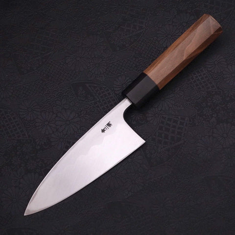 Deba Blue steel #2 Kasumi Manche en Noyer 135mm-[Musashi]-[Couteaux de cuisine japonais]