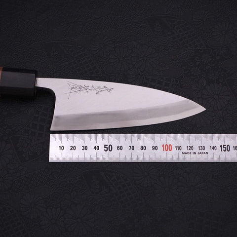 Deba Blue steel #2 Kasumi Manche en Noyer 135mm-[Musashi]-[Couteaux de cuisine japonais]