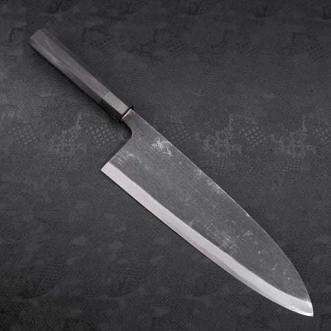 Deba Blue steel #2 Kurouchi Buffalo Ebony Handle 300mm - Thick-[Musashi]-[Couteaux de cuisine japonais]