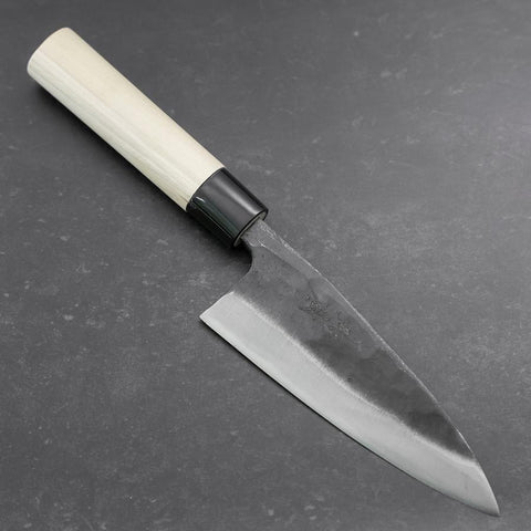 Deba Blue steel #2 Kurouchi Buffalo Magnolia Handle 150mm-[Musashi]-[Couteaux de cuisine japonais]