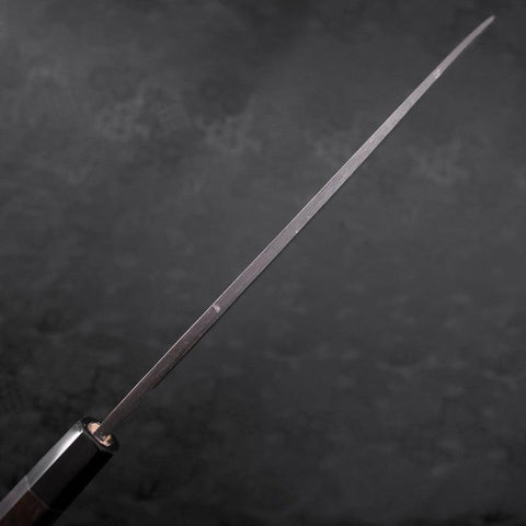 Deba Blue Steel #2 Kurouchi Manche en Buffle et Ébène 300mm - Epais-[Musashi]-[Couteaux de cuisine japonais]