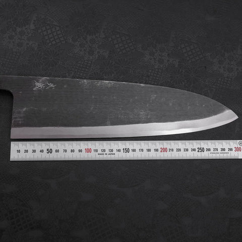 Deba Blue Steel #2 Kurouchi Manche en Buffle et Ébène 300mm - Epais-[Musashi]-[Couteaux de cuisine japonais]
