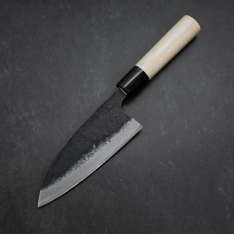 Deba Blue steel #2 Kurouchi Manche en Buffle et Magnolia 170mm-[Musashi]-[Couteaux de cuisine japonais]