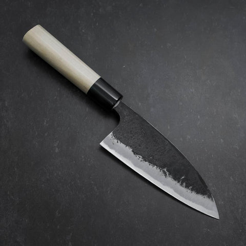 Deba Blue steel #2 Kurouchi Manche en Buffle et Magnolia 170mm-[Musashi]-[Couteaux de cuisine japonais]