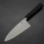 Deba Blue steel #2 Suminagashi Manche en Buffle et Ébène 165mm-[Musashi]-[Couteaux de cuisine japonais]