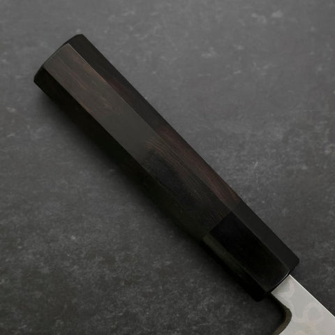 Deba Blue steel #2 Suminagashi Manche en Buffle et Ébène 165mm-[Musashi]-[Couteaux de cuisine japonais]
