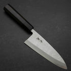 Deba Blue steel #2 Suminagashi Manche en Buffle et Ébène 165mm-[Musashi]-[Couteaux de cuisine japonais]