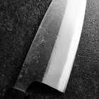 Deba Double-Tranchant Blue Steel #2 Kurouchi Manche en Bois de Rose 150mm-[Musashi]-[Couteaux de cuisine japonais]