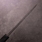 Deba Double-Tranchant White Steel #2 Kurouchi Manche Buffle et Ébène 165mm-[Musashi]-[Couteaux de cuisine japonais]