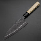 Deba Double-Tranchant White Steel #2 Kurouchi Manche en Buffle et Magnolia 180mm-[Musashi]-[Couteaux de cuisine japonais]