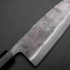 Deba Double-Tranchant White Steel #2 Kurouchi Manche en Buffle et Magnolia 180mm-[Musashi]-[Couteaux de cuisine japonais]