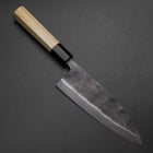 Deba Double-Tranchant White Steel #2 Kurouchi Manche en Buffle et Magnolia 180mm-[Musashi]-[Couteaux de cuisine japonais]