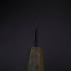 Deba Double-Tranchant White Steel #2 Kurouchi Manche en Chêne 130mm-[Musashi]-[Couteaux de cuisine japonais]