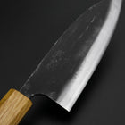 Deba Double-Tranchant White Steel #2 Kurouchi Manche en Chêne 150mm-[Musashi]-[Couteaux de cuisine japonais]
