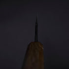 Deba Double-Tranchant White Steel #2 Kurouchi Manche en Chêne 150mm-[Musashi]-[Couteaux de cuisine japonais]