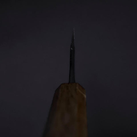 Deba Double-Tranchant White Steel #2 Kurouchi Manche en Chêne 150mm-[Musashi]-[Couteaux de cuisine japonais]