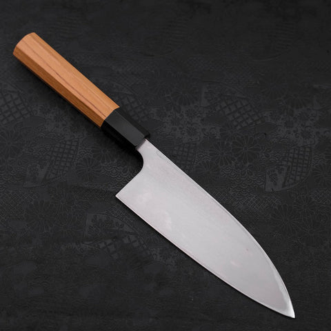 Deba Gaucher AUS-10 Poli Manche en Buffle et bois de Teck 165mm-[Musashi]-[Couteaux de cuisine japonais]
