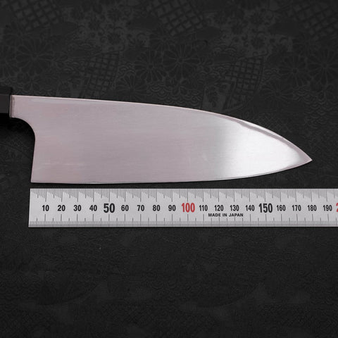 Deba Gaucher AUS-10 Poli Manche en Buffle et bois de Teck 180mm-[Musashi]-[Couteaux de cuisine japonais]