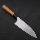 Deba Gaucher AUS-10 Poli Manche en Buffle et bois de Teck 180mm-[Musashi]-[Couteaux de cuisine japonais]