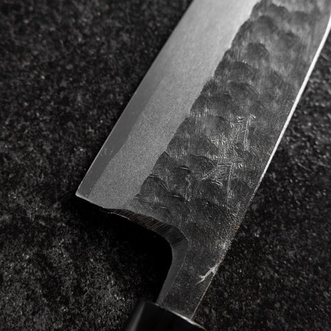 Deba Gaucher White Steel #2 Kurouchi Tsuchime Manche en Cerisier 165mm-[Musashi]-[Couteaux de cuisine japonais]
