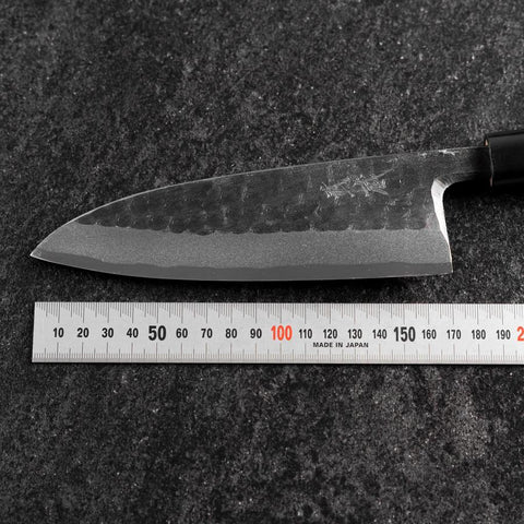 Deba Gaucher White Steel #2 Kurouchi Tsuchime Manche en Cerisier 165mm-[Musashi]-[Couteaux de cuisine japonais]