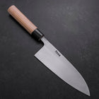 Deba Gaucher White Steel #2 Kurouchi Tsuchime Manche en Cerisier 180mm-[Musashi]-[Couteaux de cuisine japonais]