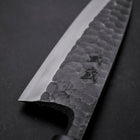 Deba Gaucher White Steel #2 Kurouchi Tsuchime Manche en Cerisier 180mm-[Musashi]-[Couteaux de cuisine japonais]