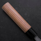 Deba Gaucher White Steel #2 Kurouchi Tsuchime Manche en Cerisier 180mm-[Musashi]-[Couteaux de cuisine japonais]