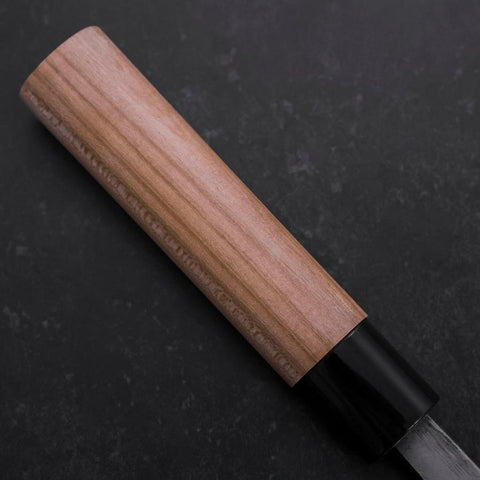Deba Gaucher White Steel #2 Kurouchi Tsuchime Manche en Cerisier 180mm-[Musashi]-[Couteaux de cuisine japonais]