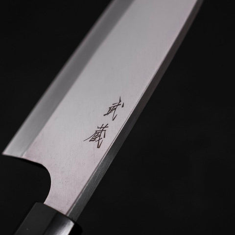 Deba Left Hand AUS-10 Poli Manche en Buffle et bois de Teck 180mm-[Musashi]-[Couteaux de cuisine japonais]