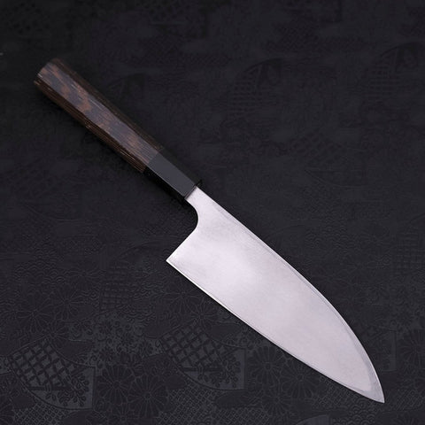 Deba Left Hand AUS-10 Polished Buffalo Wenge Handle 165mm-[Musashi]-[Couteaux de cuisine japonais]