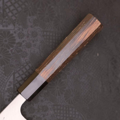 Deba Left Hand AUS-10 Polished Buffalo Wenge Handle 165mm-[Musashi]-[Couteaux de cuisine japonais]