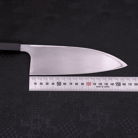 Deba Left Hand AUS-10 Polished Buffalo Wenge Handle 165mm-[Musashi]-[Couteaux de cuisine japonais]