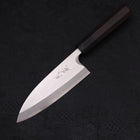 Deba Left Hand Silver Steel #3 Kasumi Buffalo Ebony Handle 165mm-[Musashi]-[Couteaux de cuisine japonais]