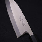 Deba Left Hand Silver Steel #3 Kasumi Buffalo Ebony Handle 165mm-[Musashi]-[Couteaux de cuisine japonais]