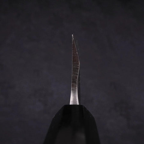 Deba Left Hand Silver Steel #3 Kasumi Buffalo Ebony Handle 165mm-[Musashi]-[Couteaux de cuisine japonais]
